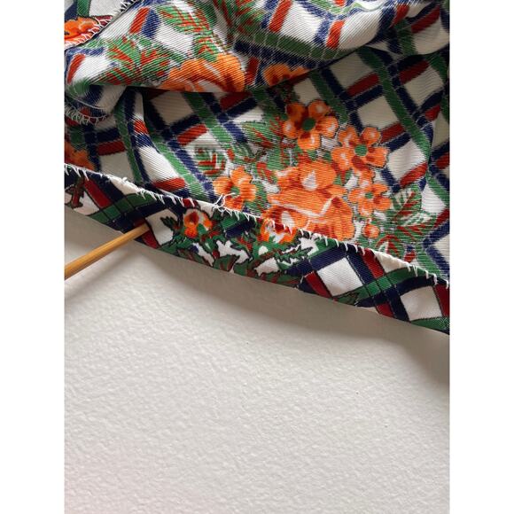 Vtg 70's Colorful Floral Geo Patterned Button Up Shirt Dagger Collar Sz 36 Retro - Picture 12 of 12